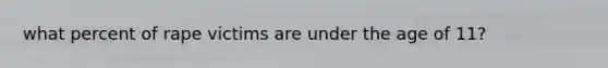 what percent of rape victims are under the age of 11?