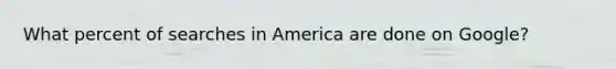 What percent of searches in America are done on Google?