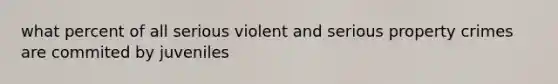 what percent of all serious violent and serious property crimes are commited by juveniles