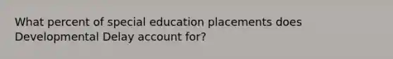 What percent of special education placements does Developmental Delay account for?