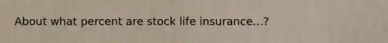 About what percent are stock life insurance...?