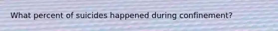 What percent of suicides happened during confinement?