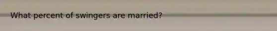 What percent of swingers are married?