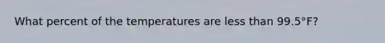 What percent of the temperatures are less than 99.5°F?