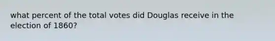 what percent of the total votes did Douglas receive in the election of 1860?