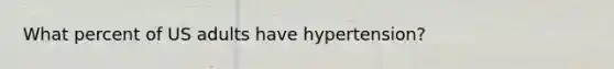 What percent of US adults have hypertension?