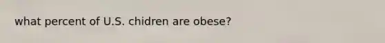 what percent of U.S. chidren are obese?