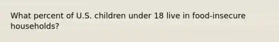 What percent of U.S. children under 18 live in food-insecure households?