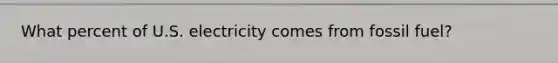 What percent of U.S. electricity comes from fossil fuel?