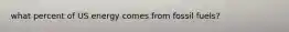 what percent of US energy comes from fossil fuels?