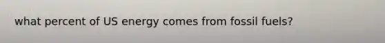 what percent of US energy comes from fossil fuels?