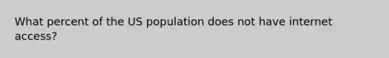 What percent of the US population does not have internet access?