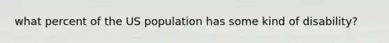 what percent of the US population has some kind of disability?