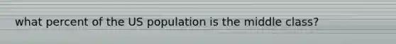 what percent of the US population is the middle class?