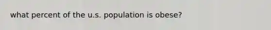 what percent of the u.s. population is obese?