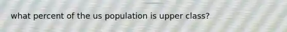 what percent of the us population is upper class?