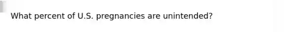 What percent of U.S. pregnancies are unintended?