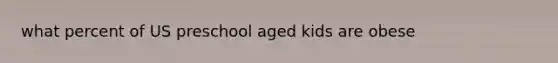 what percent of US preschool aged kids are obese