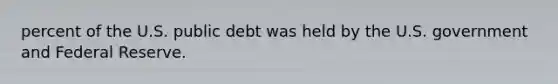 percent of the U.S. public debt was held by the U.S. government and Federal Reserve.