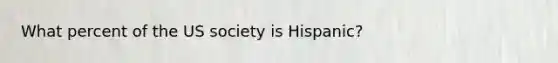 What percent of the US society is Hispanic?