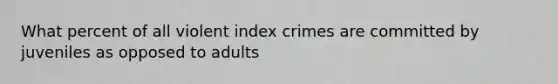 What percent of all violent index crimes are committed by juveniles as opposed to adults