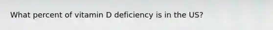 What percent of vitamin D deficiency is in the US?