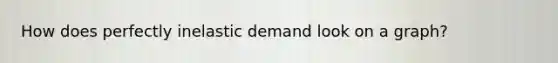 How does perfectly inelastic demand look on a graph?