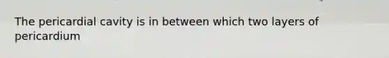 The pericardial cavity is in between which two layers of pericardium