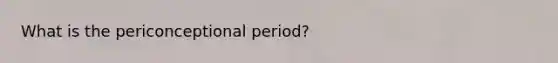 What is the periconceptional period?