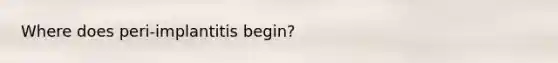 Where does peri-implantitis begin?