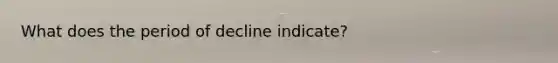 What does the period of decline indicate?