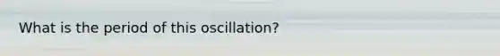 What is the period of this oscillation?