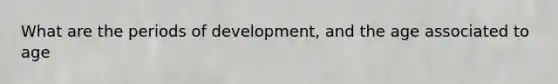 What are the periods of development, and the age associated to age