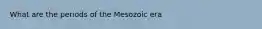 What are the periods of the Mesozoic era