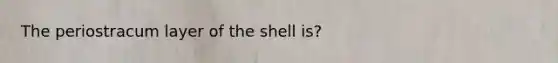 The periostracum layer of the shell is?