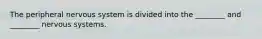 The peripheral nervous system is divided into the ________ and ________ nervous systems.