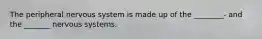 The peripheral nervous system is made up of the ________- and the _______ nervous systems.