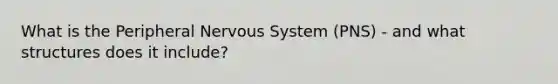 What is the Peripheral <a href='https://www.questionai.com/knowledge/kThdVqrsqy-nervous-system' class='anchor-knowledge'>nervous system</a> (PNS) - and what structures does it include?