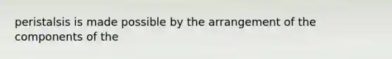 peristalsis is made possible by the arrangement of the components of the