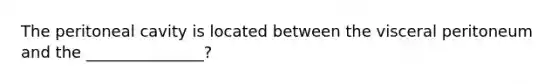 The peritoneal cavity is located between the visceral peritoneum and the _______________?