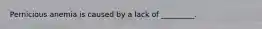 Pernicious anemia is caused by a lack of _________.