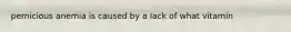pernicious anemia is caused by a lack of what vitamin