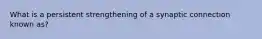 What is a persistent strengthening of a synaptic connection known as?