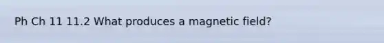 Ph Ch 11 11.2 What produces a magnetic field?