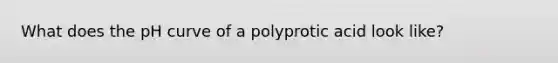 What does the pH curve of a polyprotic acid look like?