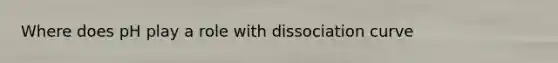 Where does pH play a role with dissociation curve