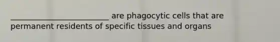 _________________________ are phagocytic cells that are permanent residents of specific tissues and organs