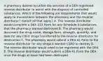 A pharmacy desires to utilize the services of a DEA registered reverse distributor to assist with the disposal of controlled substances. Which of the following are requirements that would apply to transactions between the pharmacy and the reverse distributor? (Select all that apply.) A. The reverse distributor would complete a DEA 222 Form for any Schedule II substances that the pharmacy wanted destroyed B. The pharmacy would document the drug name, dosage form, strength, quantity, and date for any CIII-V drugs transferred to the reverse distributor for destruction C. The pharmacy would submit a DEA 41 Form to the reverse distributor for any drugs it wanted CSRD to destroy D. The reverse distributor would need to be registered with the DEA E. The reverse distributor would submit a DEA 41 Form the DEA once the drugs at issue had been destroyed