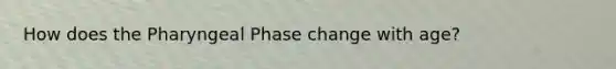 How does the Pharyngeal Phase change with age?