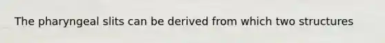 The pharyngeal slits can be derived from which two structures